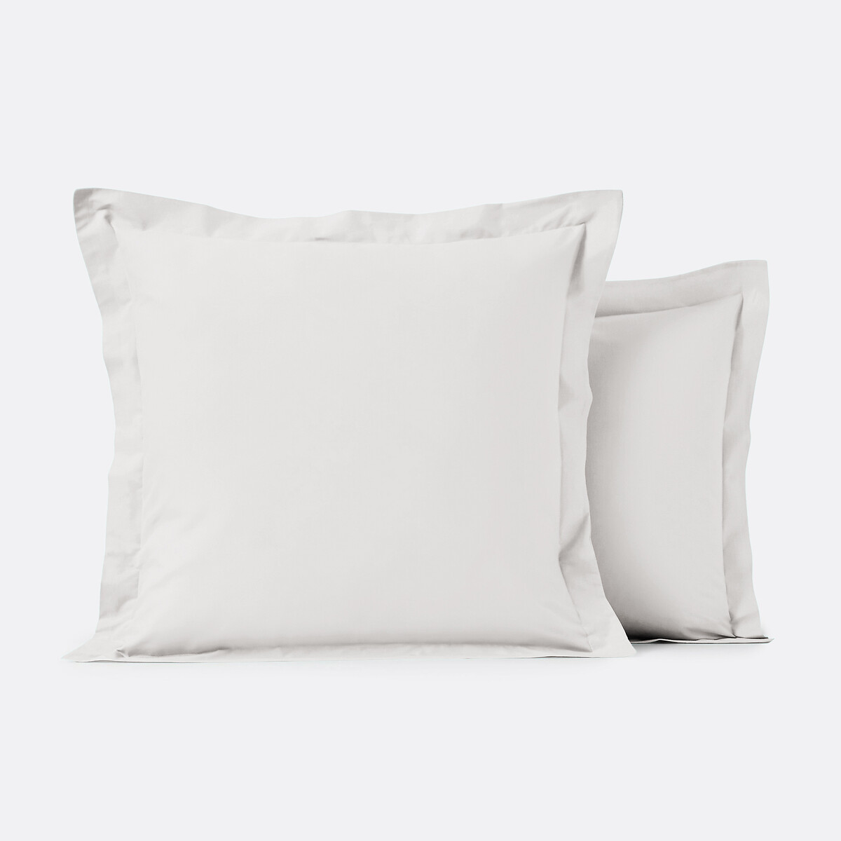 Funda de almohada de algodón orgánico con volante plano Scenario. Talla 63 x 63 cm. Color