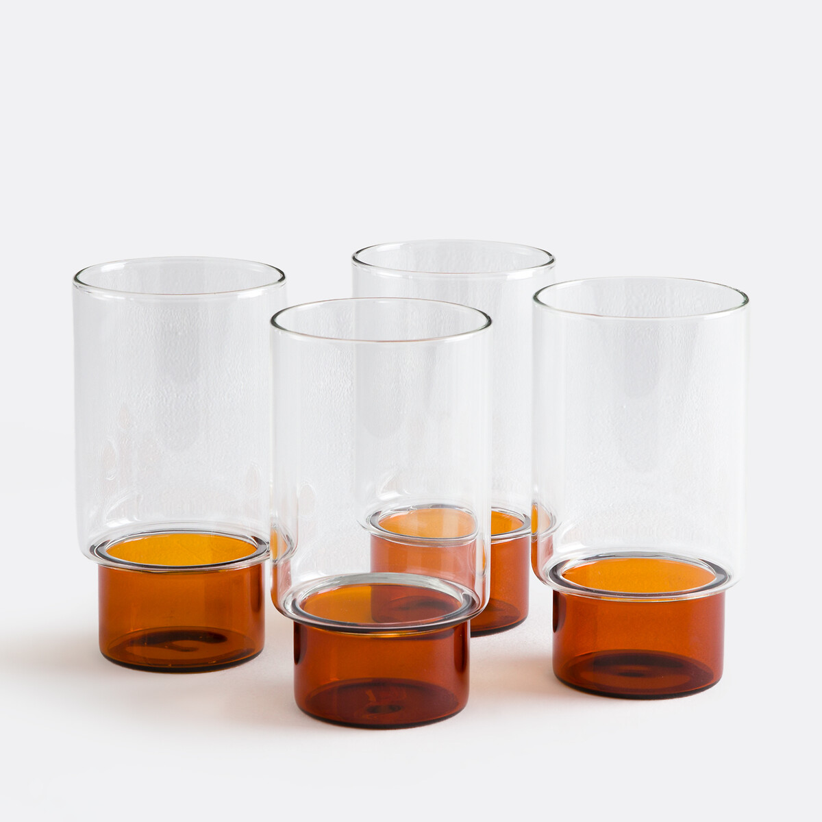 Mapoésie X La Redoute Intérieurs Set Of 4 Coloured Borosilicate Glasses Unisex Amber