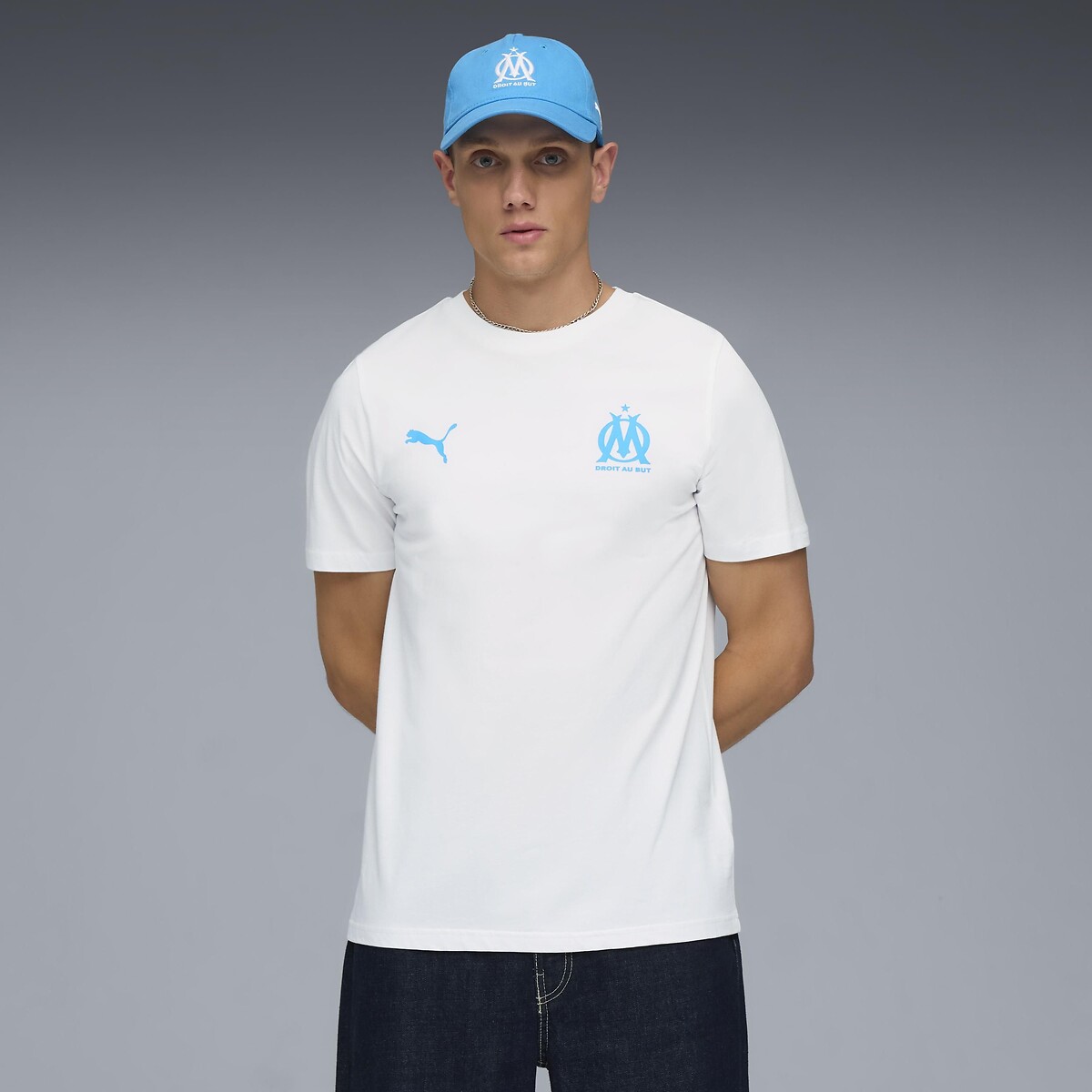 Puma Olympique De Marseille Football Shirt Men's White Large
