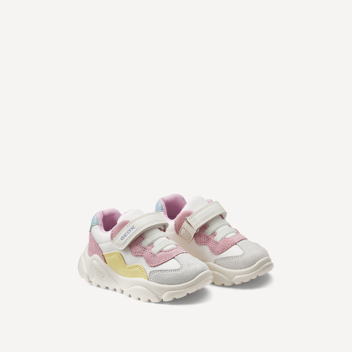 Geox Ciufciuf Elastic Laces Trainers Pink/White Size 25 Kids