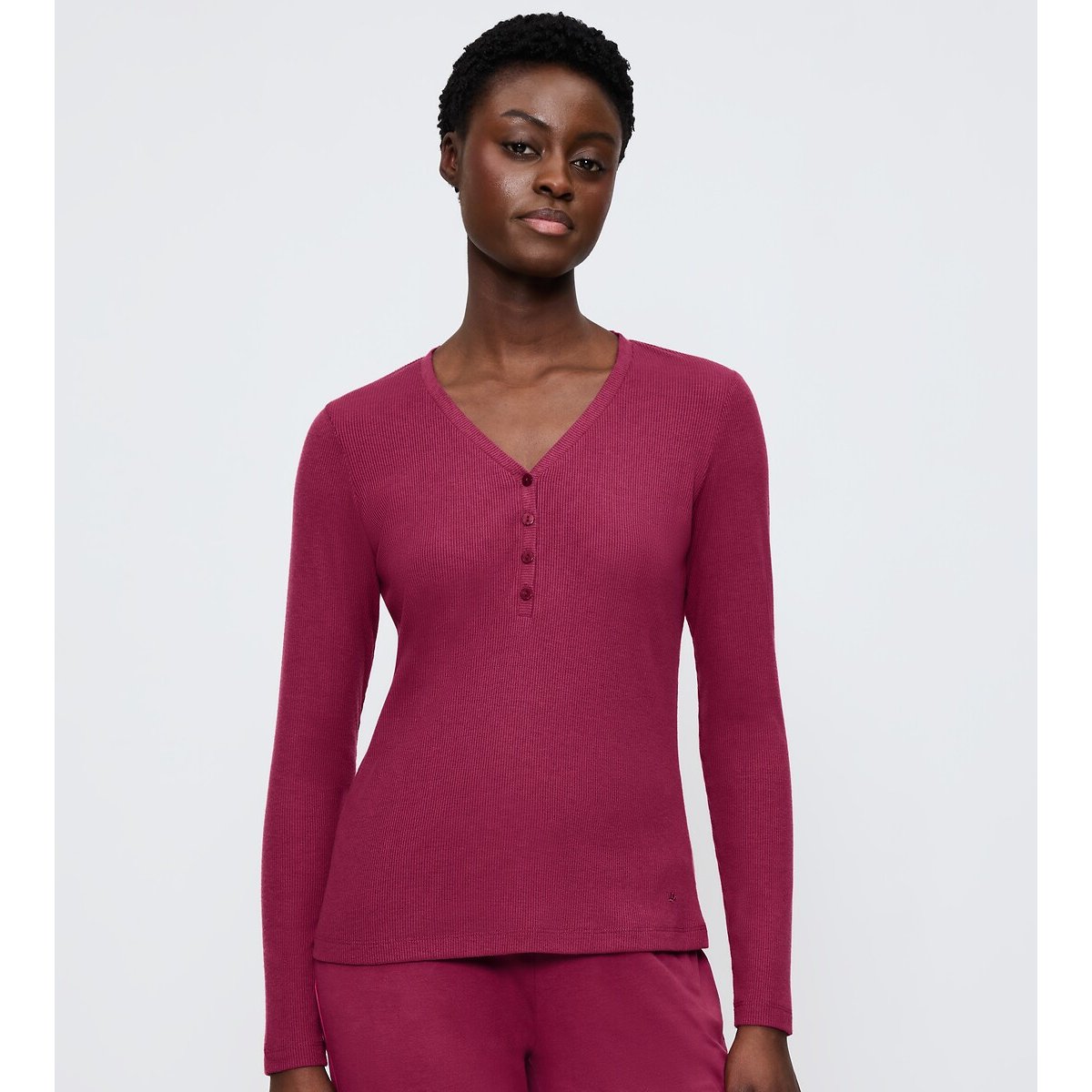 Triumph Mix & Match Pyjama Top Women's Burgundy Size 10