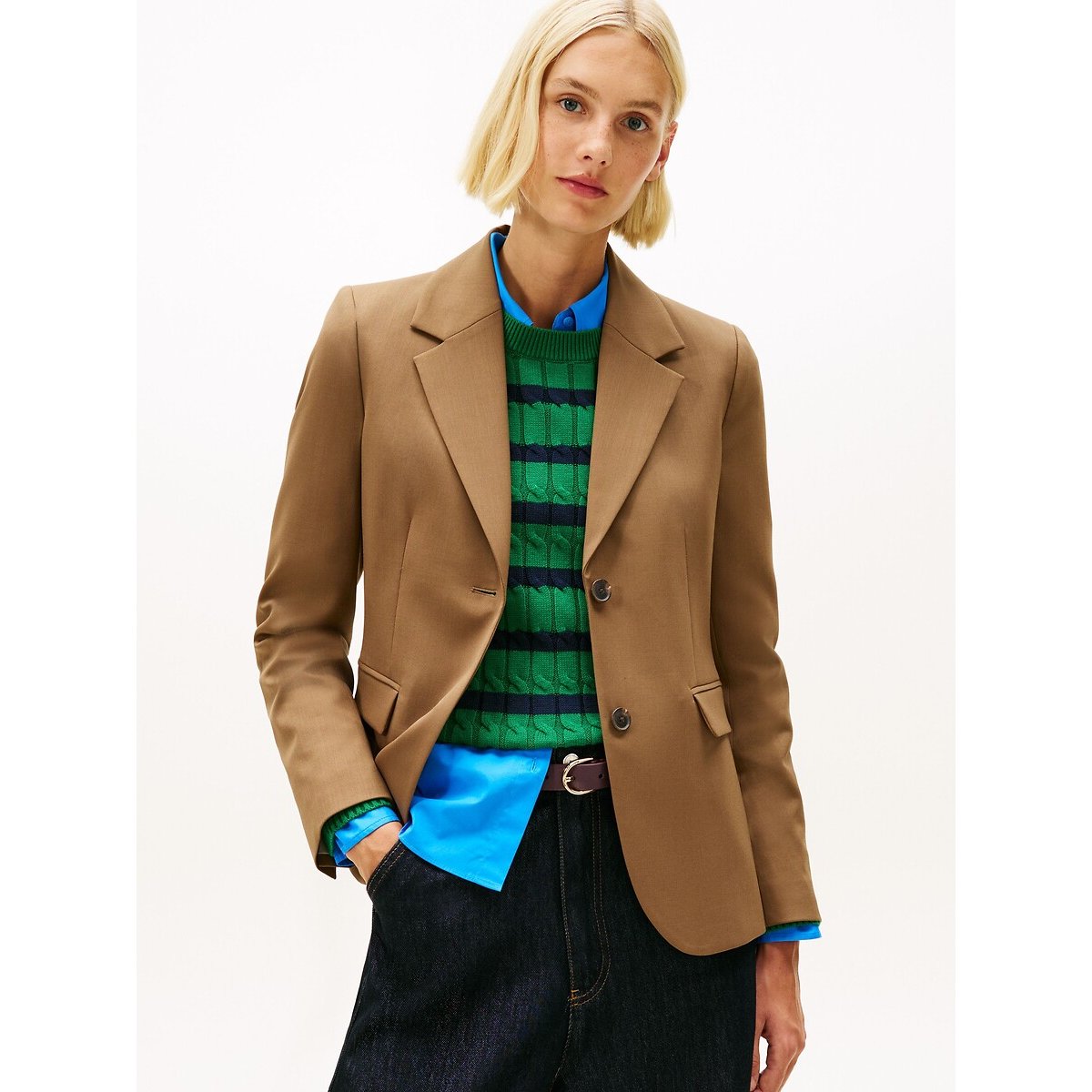 Tommy Hilfiger Blazer Women's Taupe Size 14