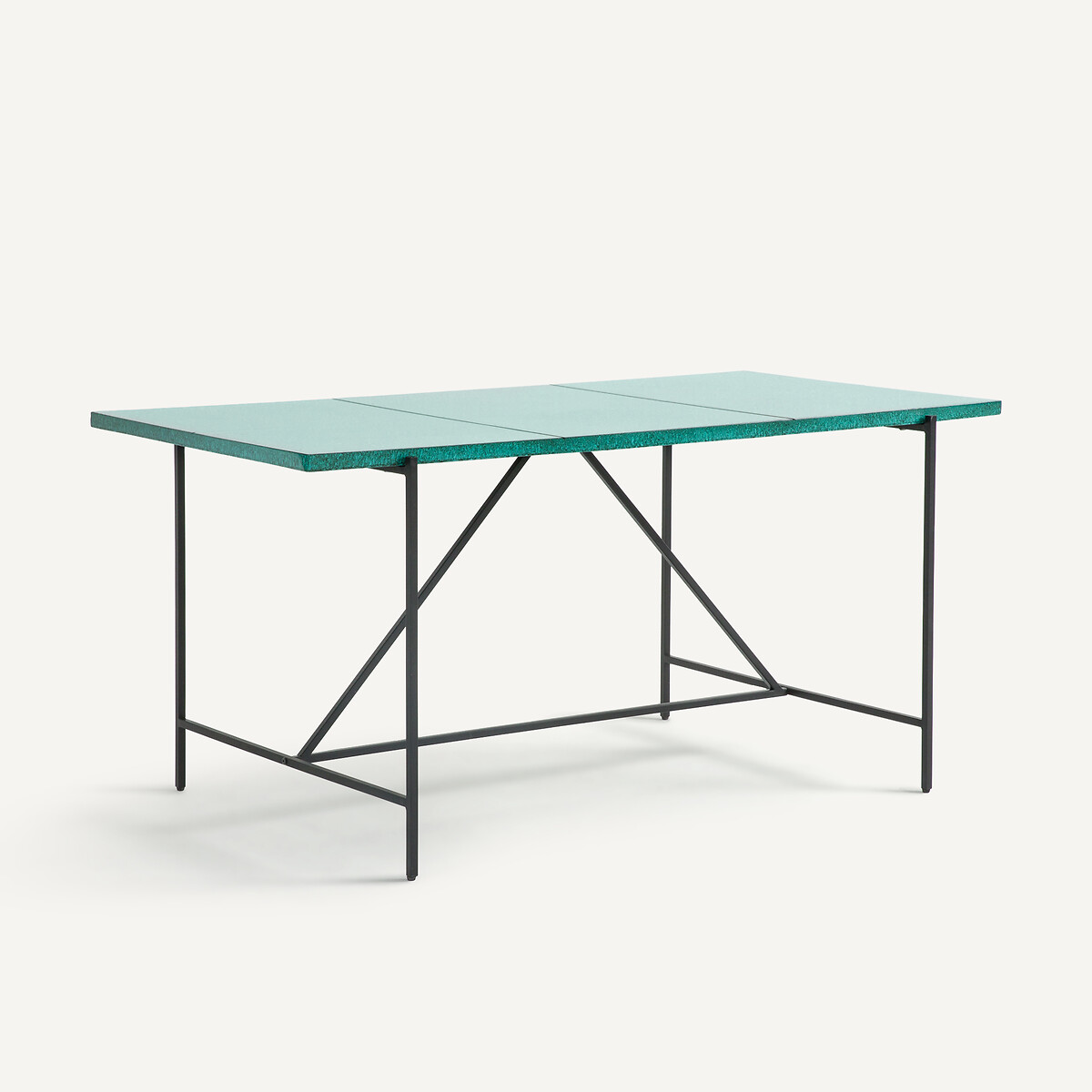 Table de repas de jardin en polystone, Aelio