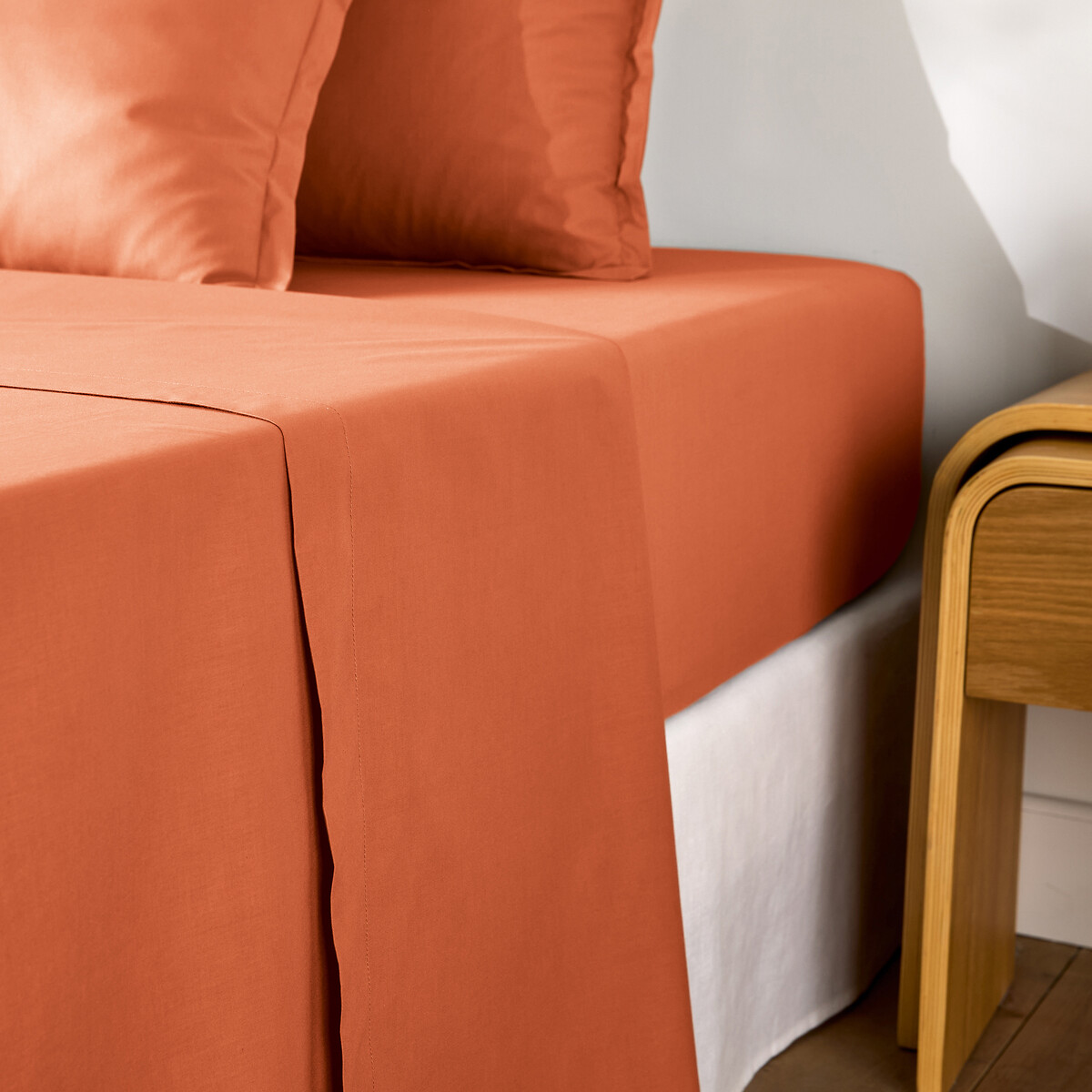 Drap Plat Uni En Percale De Coton, 80 Fils, Scenario — vue 3