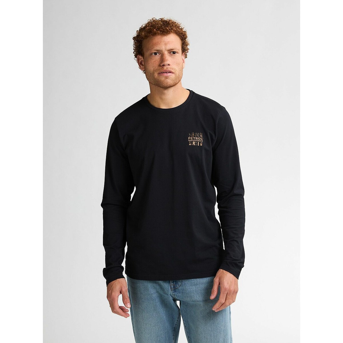 Petrol Industries Long Sleeve T-Shirt With Chest Logo Men's Black Extra Large