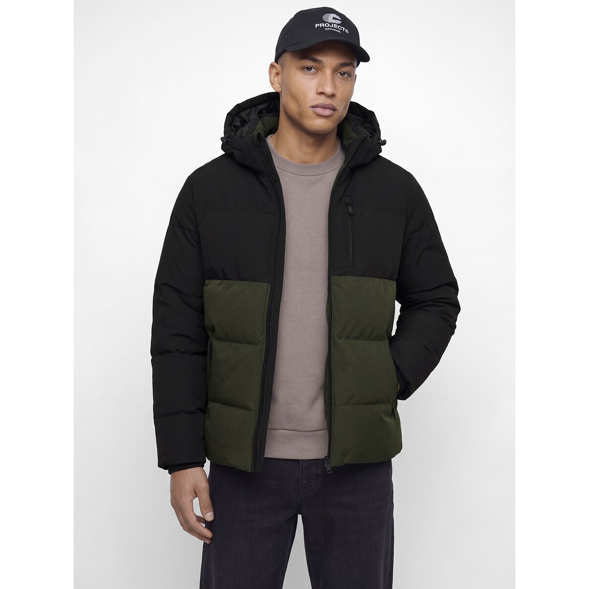 Jack & Jones Becks Colourblock Puffer Jacket, Rosin, Size L, Men - Image 3