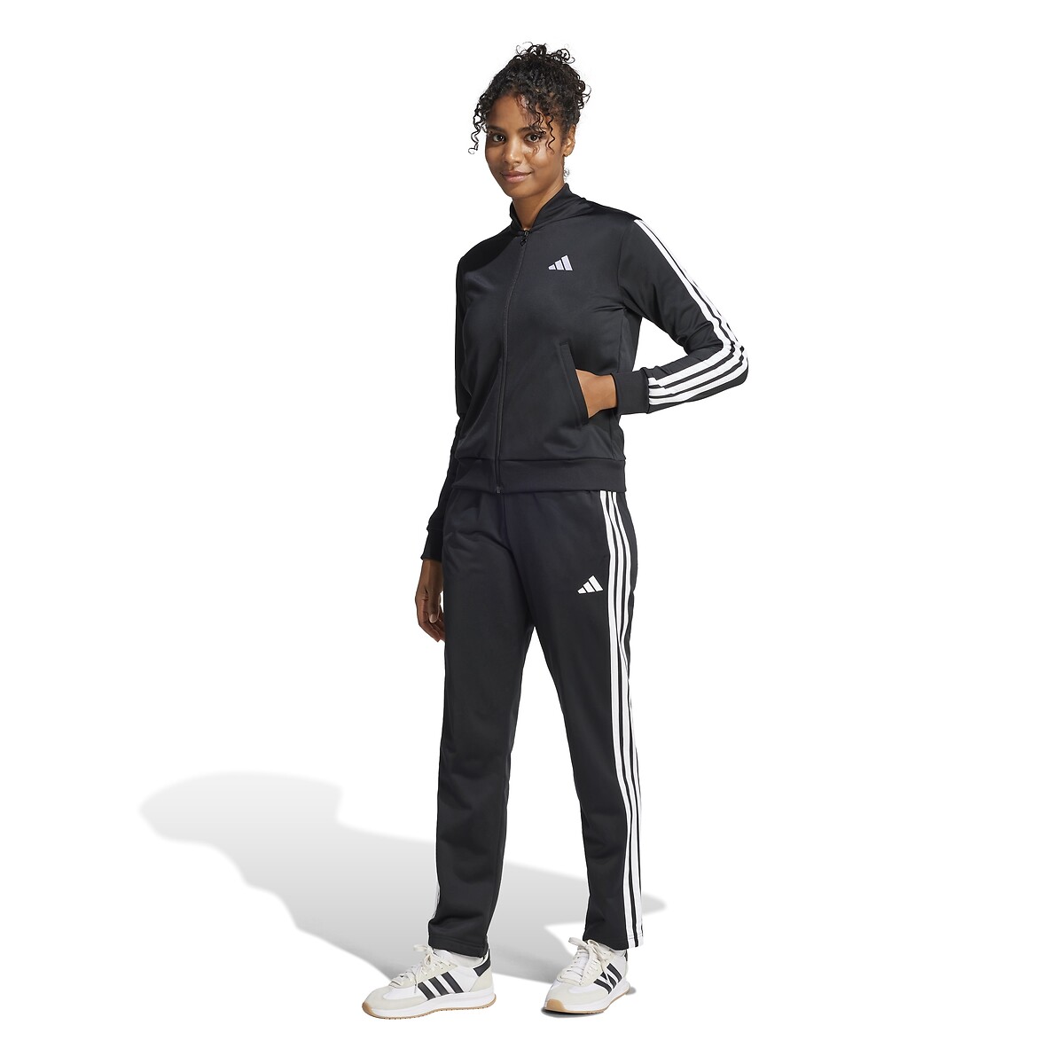 Adidas Sportswear Essentials 3 Stripes Tracksuit Women's Black Medium