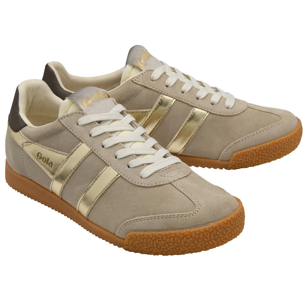 Gola Elan Glitz Trainers Women's Taupe/Gold-Coloured Size 37 (4)