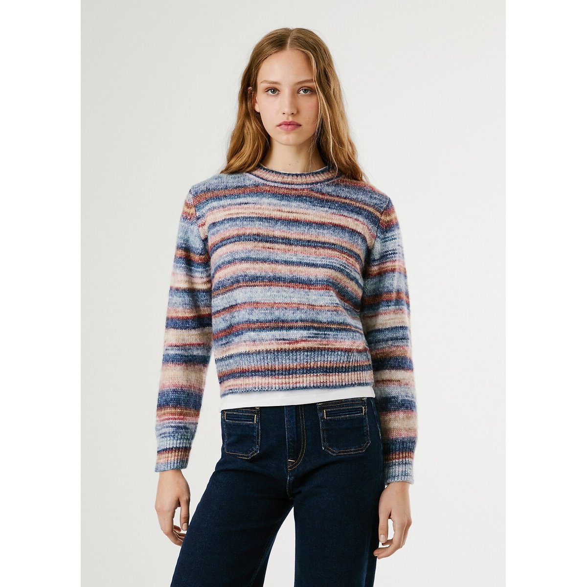 Pepe Jeans Celeste Striped Jumper Women's Multi-Coloured Striped Large