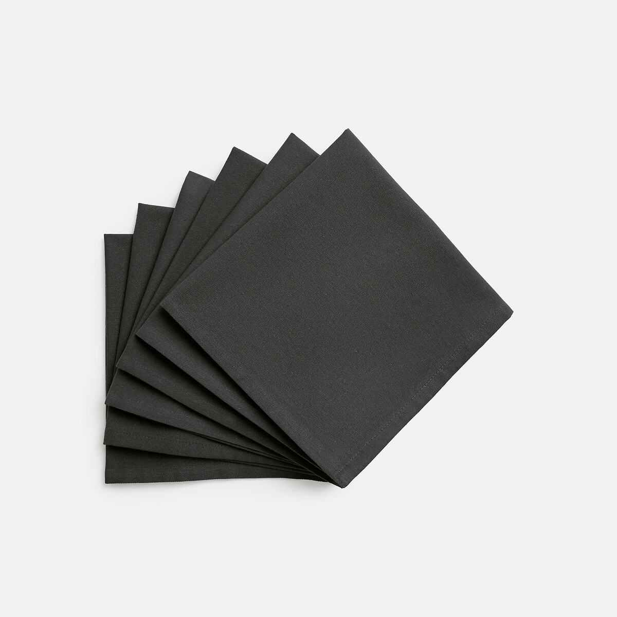 La Redoute Interieurs Scenario Stain-Resistant Napkins Unisex Charcoal Medium
