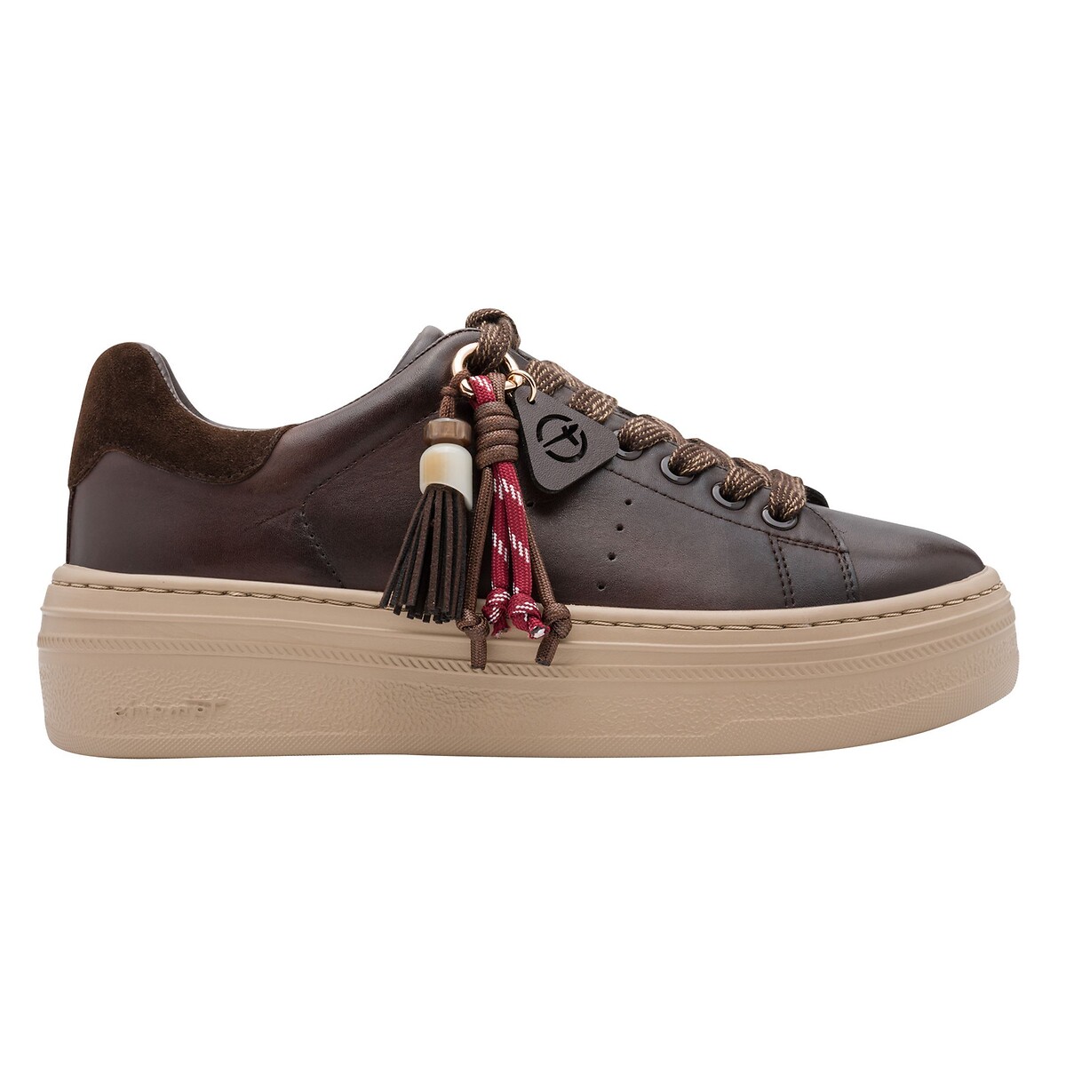 Tamaris Platform Trainers Women's Dark Brown Size 37 (4)