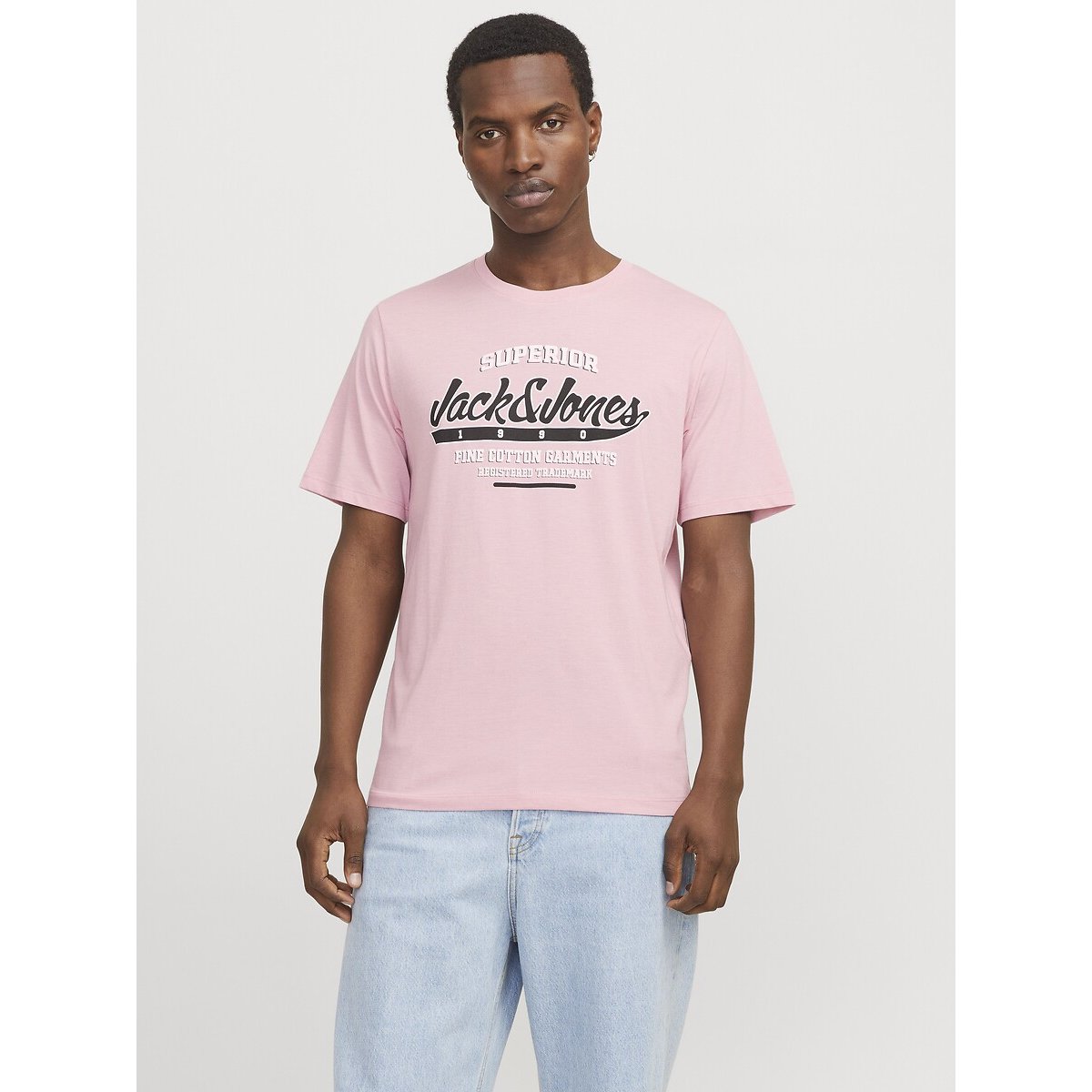 T-shirt Dritta Con Logo Uomo Taglie XS - jack & jones - Modalova