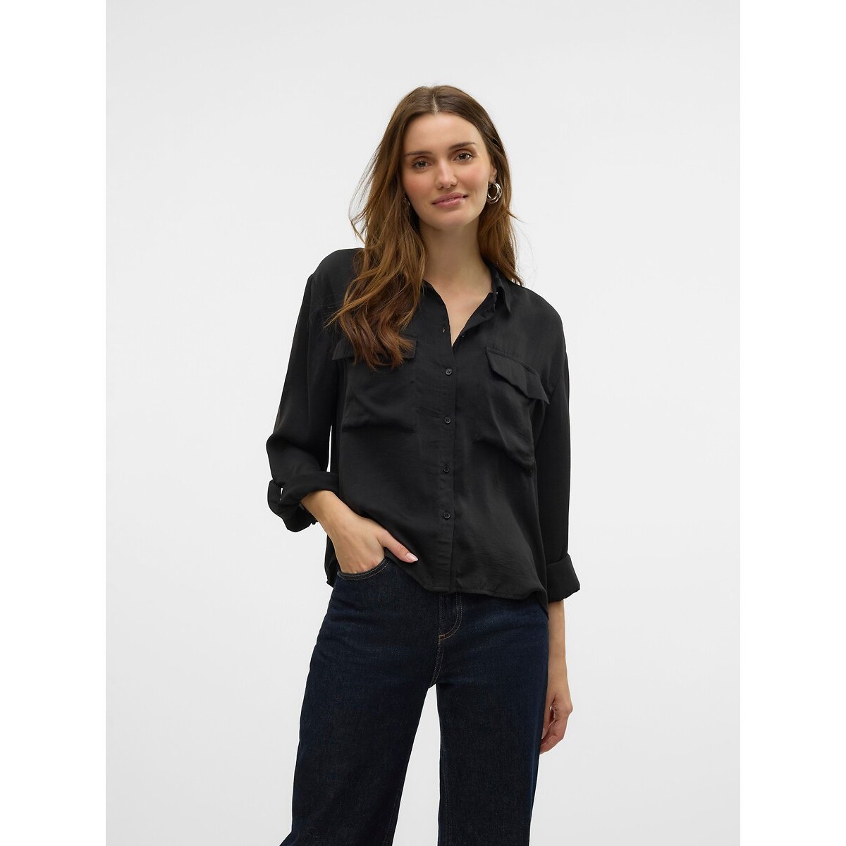 Camicia morbida con 2 tasche applicate