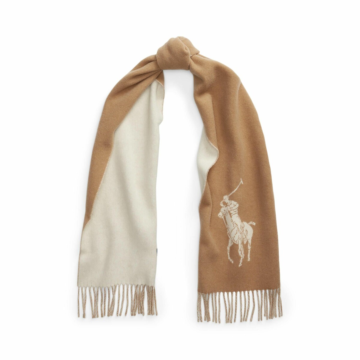 Polo ralph lauren Tweekleurige wollen sjaal met logo