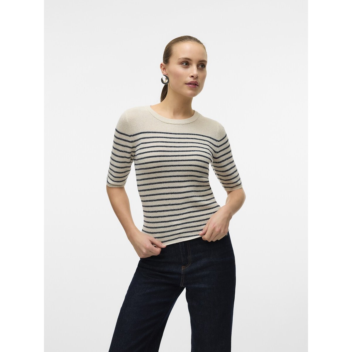 Vero Moda Trui Met Ronde Hals En 3/4 Mouwen