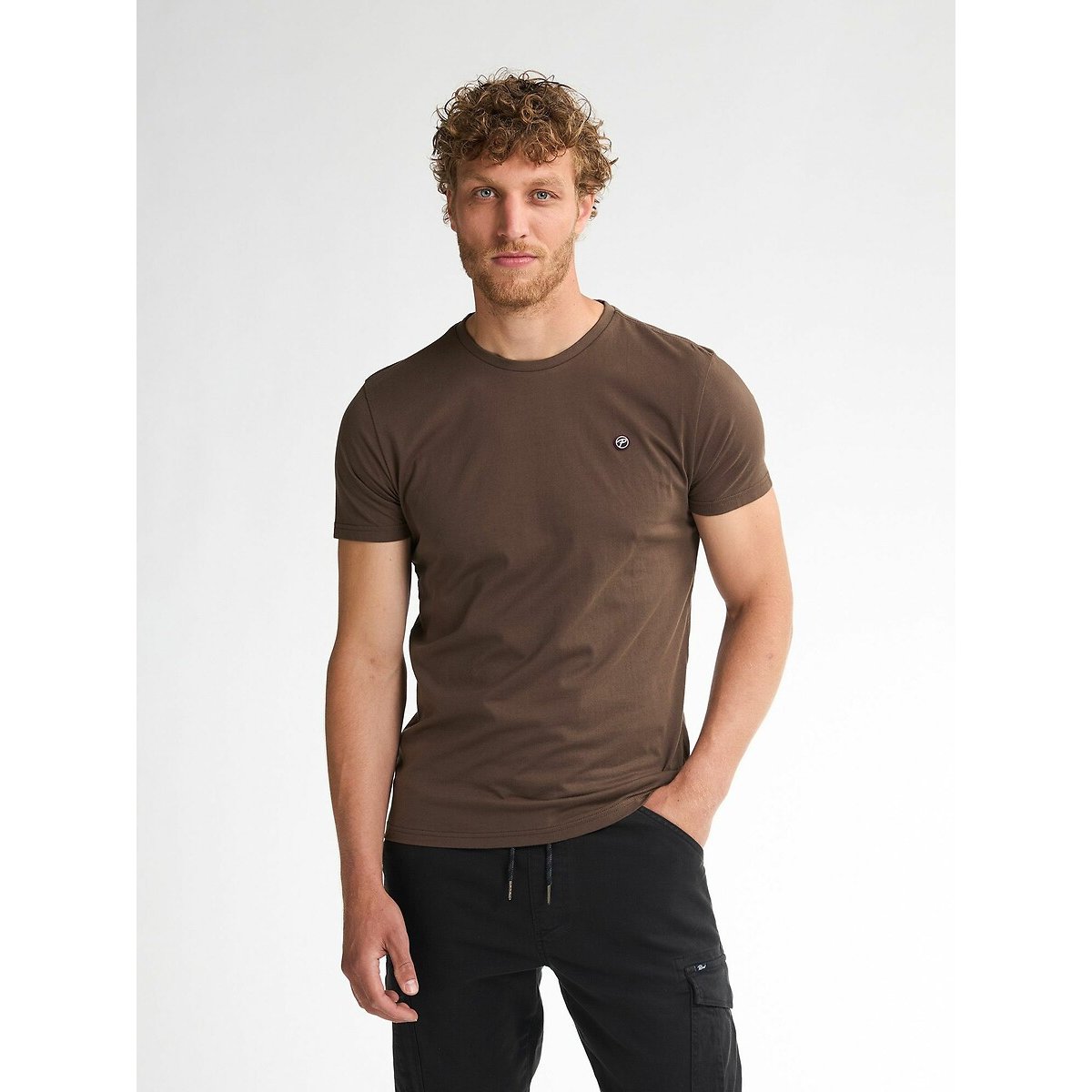 Petrol Industries Plain T-Shirt Men's Brown Large