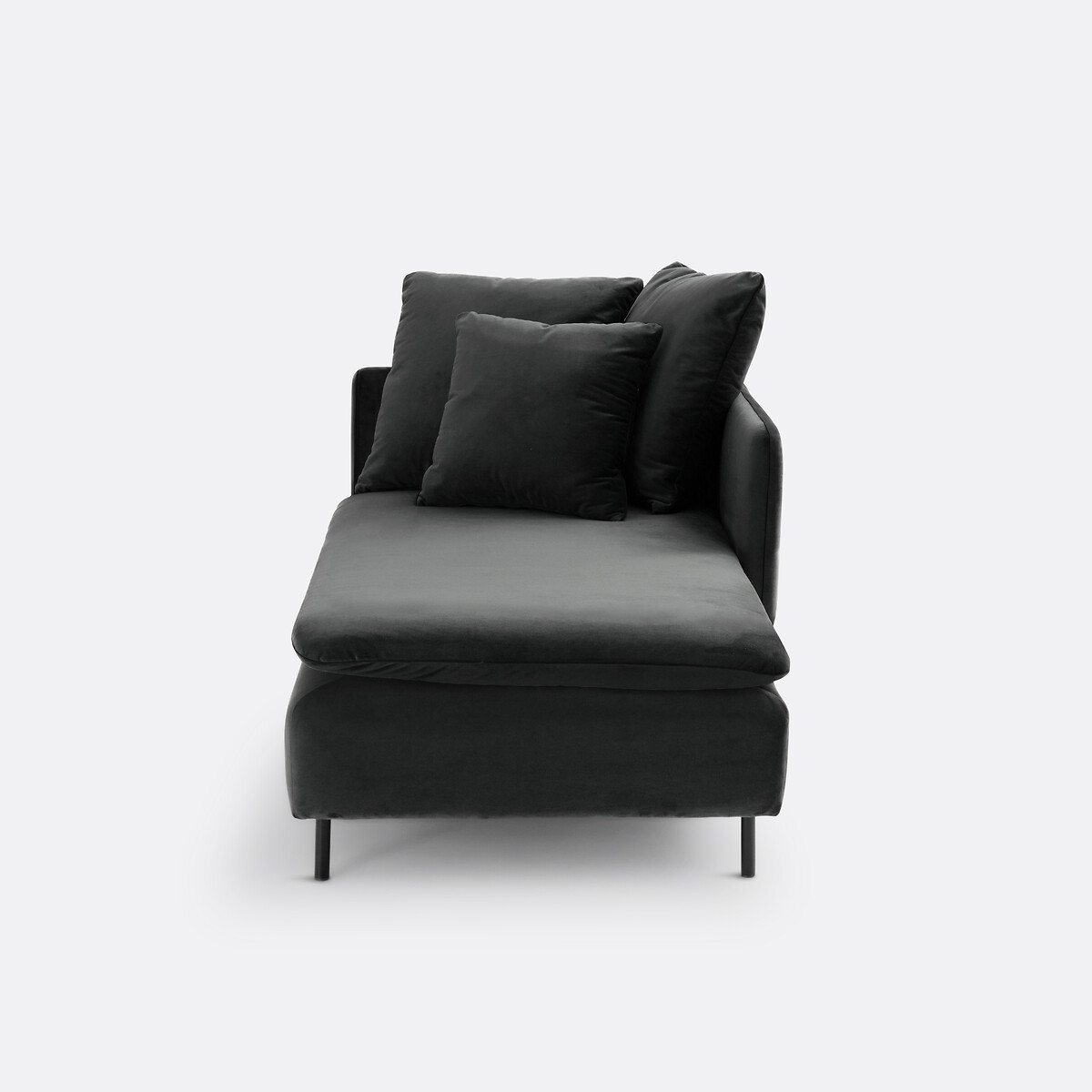 Méridienne Modulable, En Velours, Profondeur 158 Cm, IVETE — vue 3