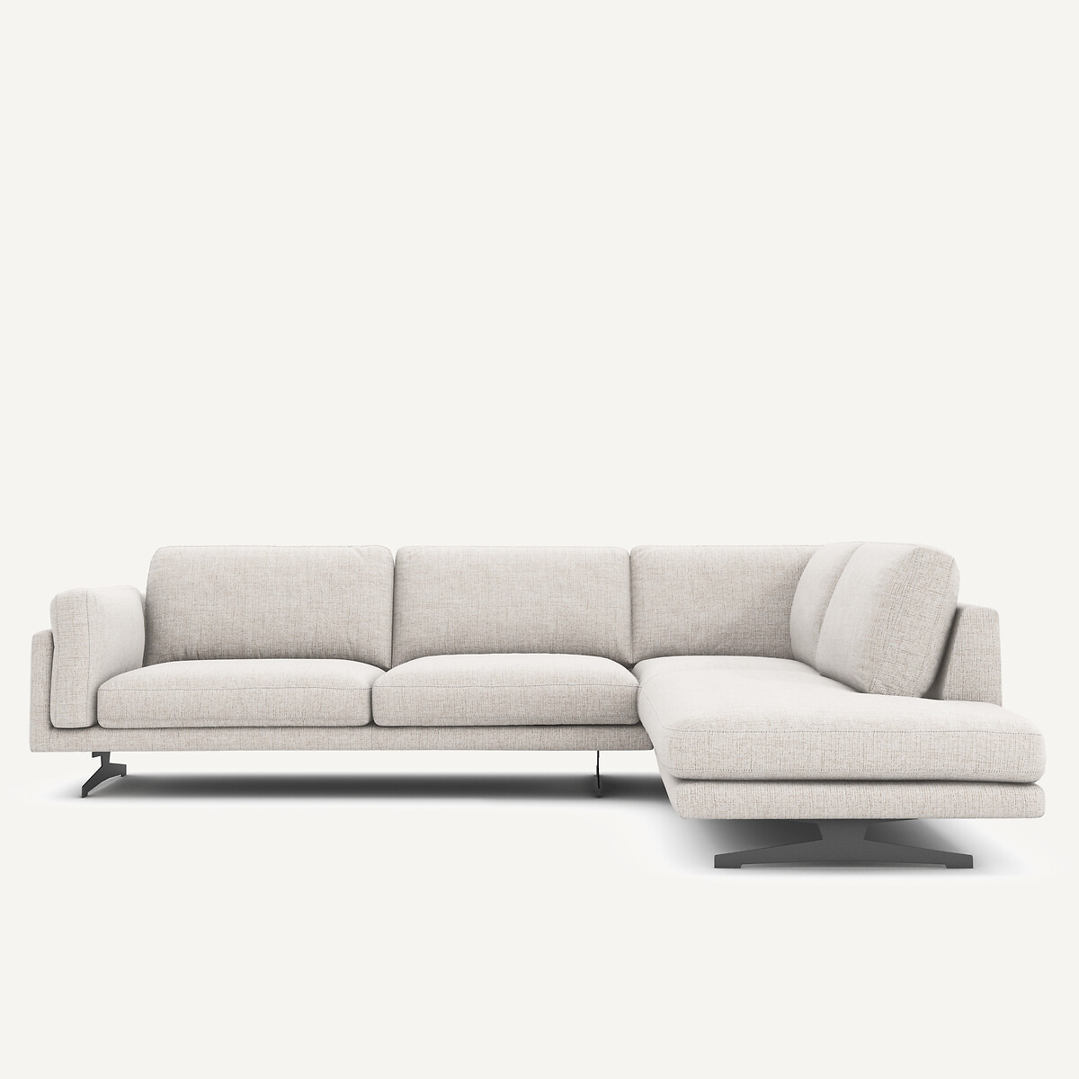 AM.PM Hoekbank met longchair, in gespikkeld canvas, C&Eacute;SAR