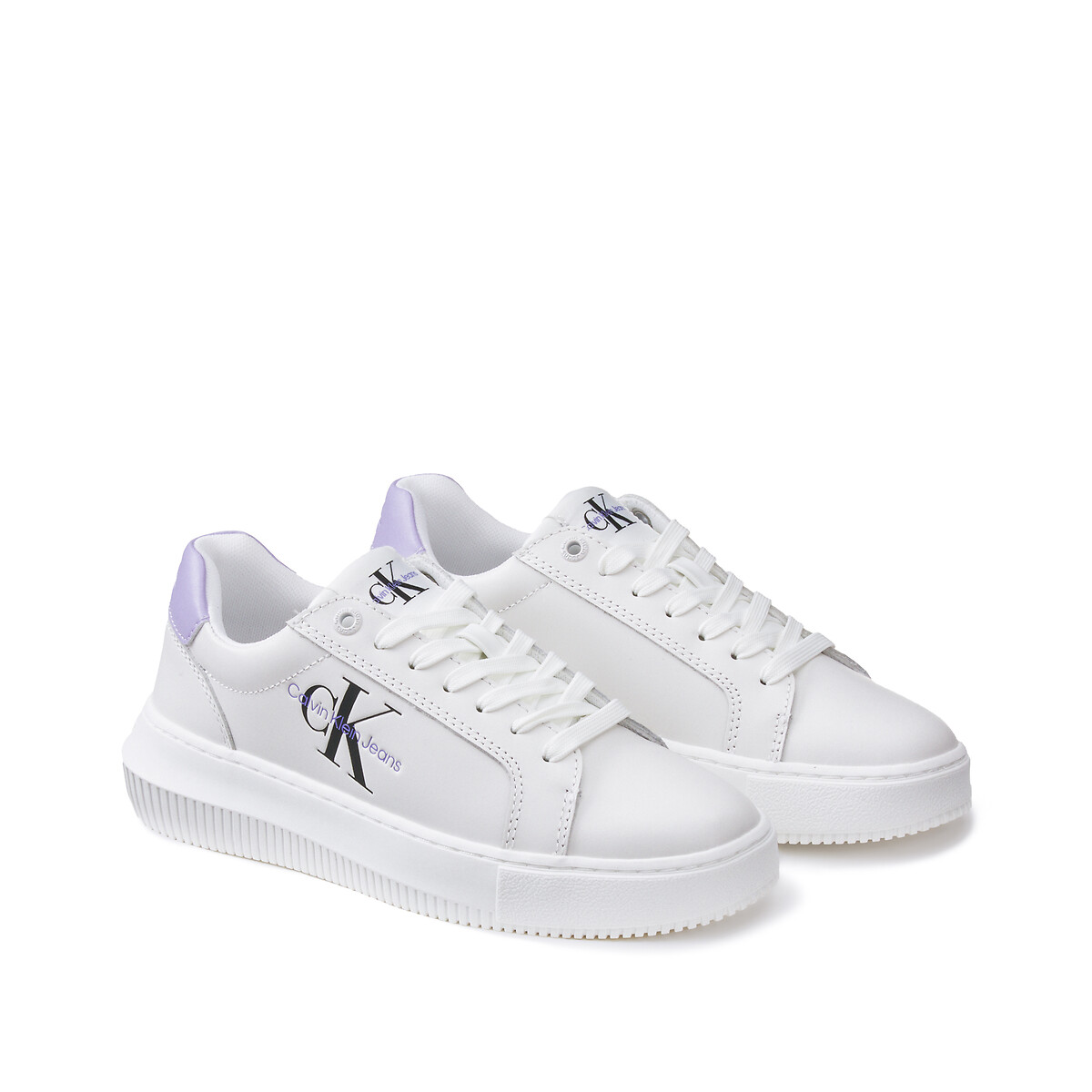 Sneakers chunky cuspole in pelle