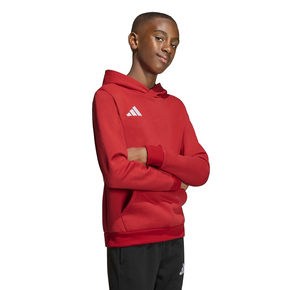 Adidas Performance Entrada Fleece Hoodie Red Size 13