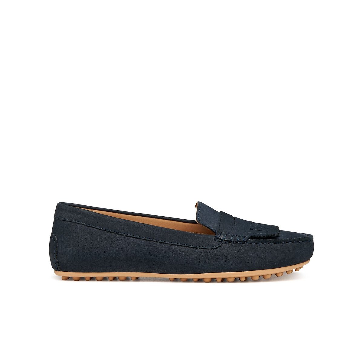 Geox Kalistena Leather Loafers Women's Navy Blue Size 40 (6.5)