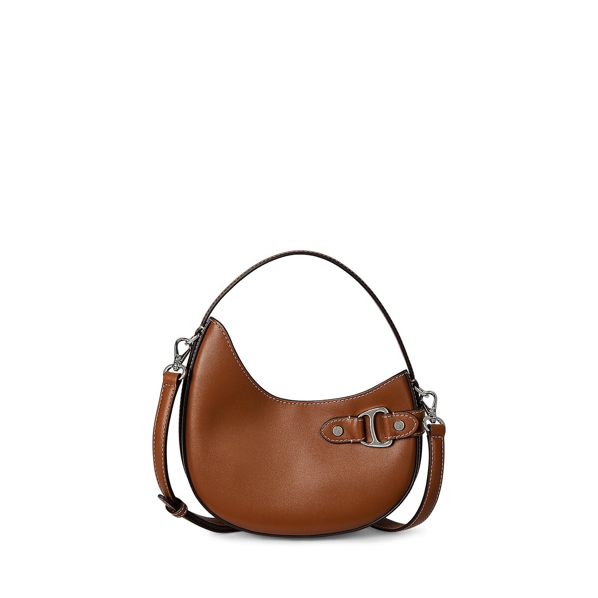 Lauren Ralph Lauren Tasha Leather Shoulder Bag Women's Camel