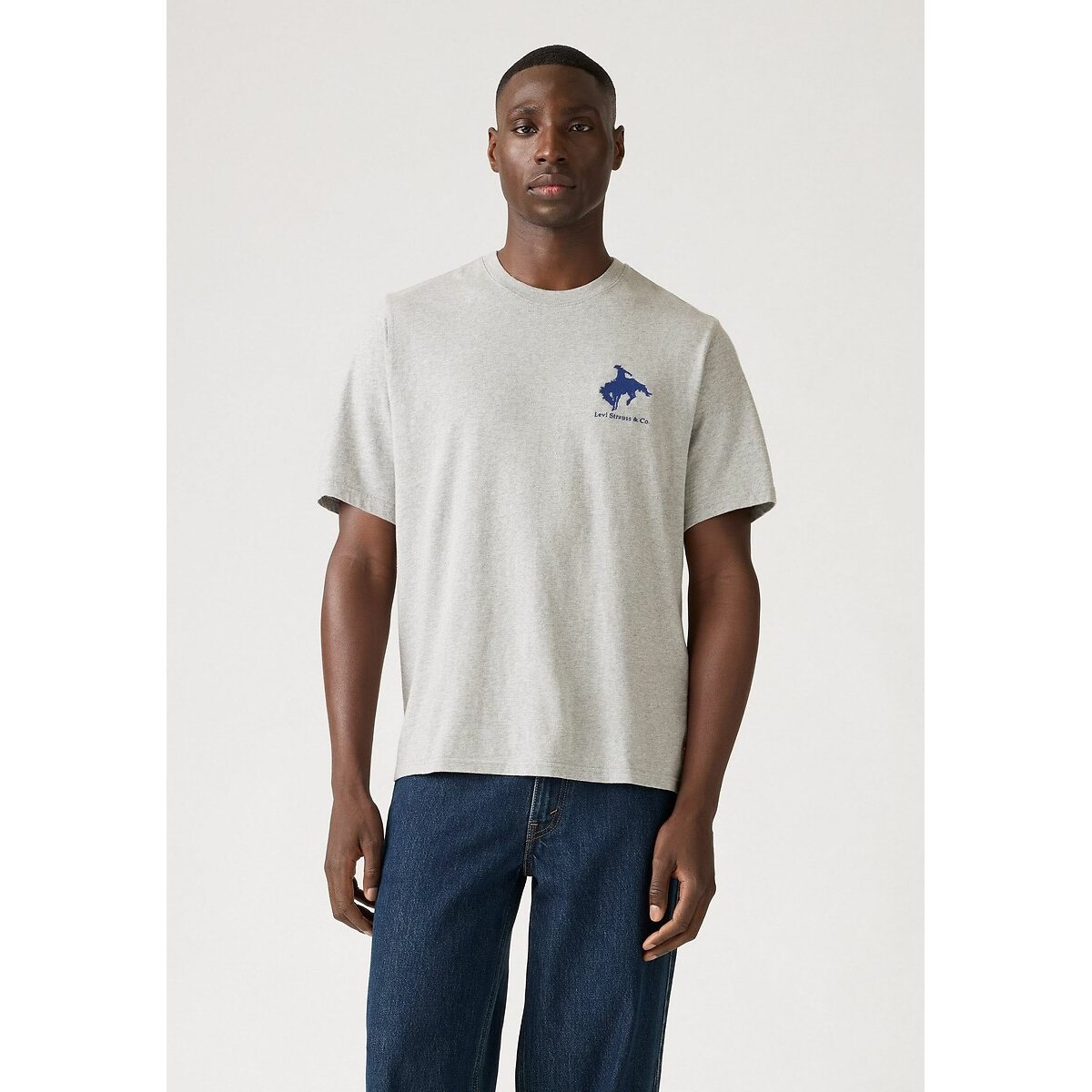 Levi's Printed Relaxed T-Shirt Men's Grey Marl Large