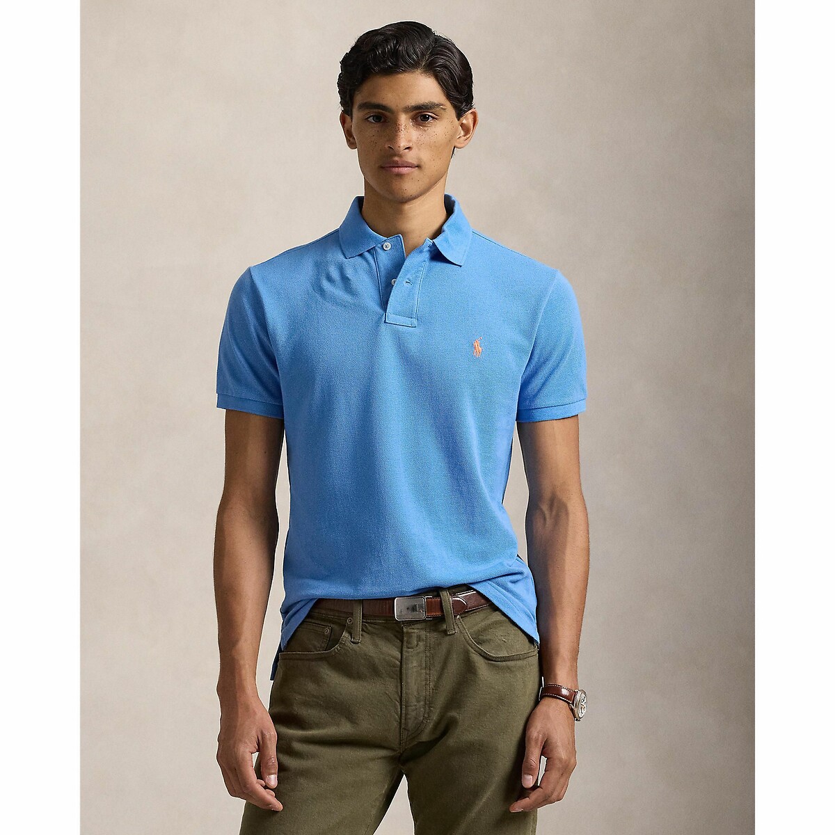 Polo ralph lauren Slim polo met korte mouwen, in katoen basic mesh