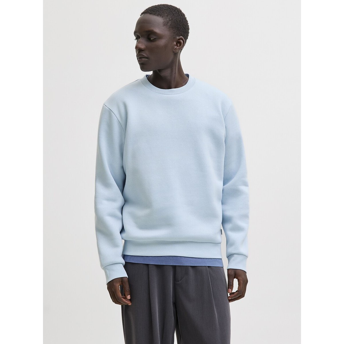 Jack & Jones Crew Neck Sweatshirt Men's Light Blue Large