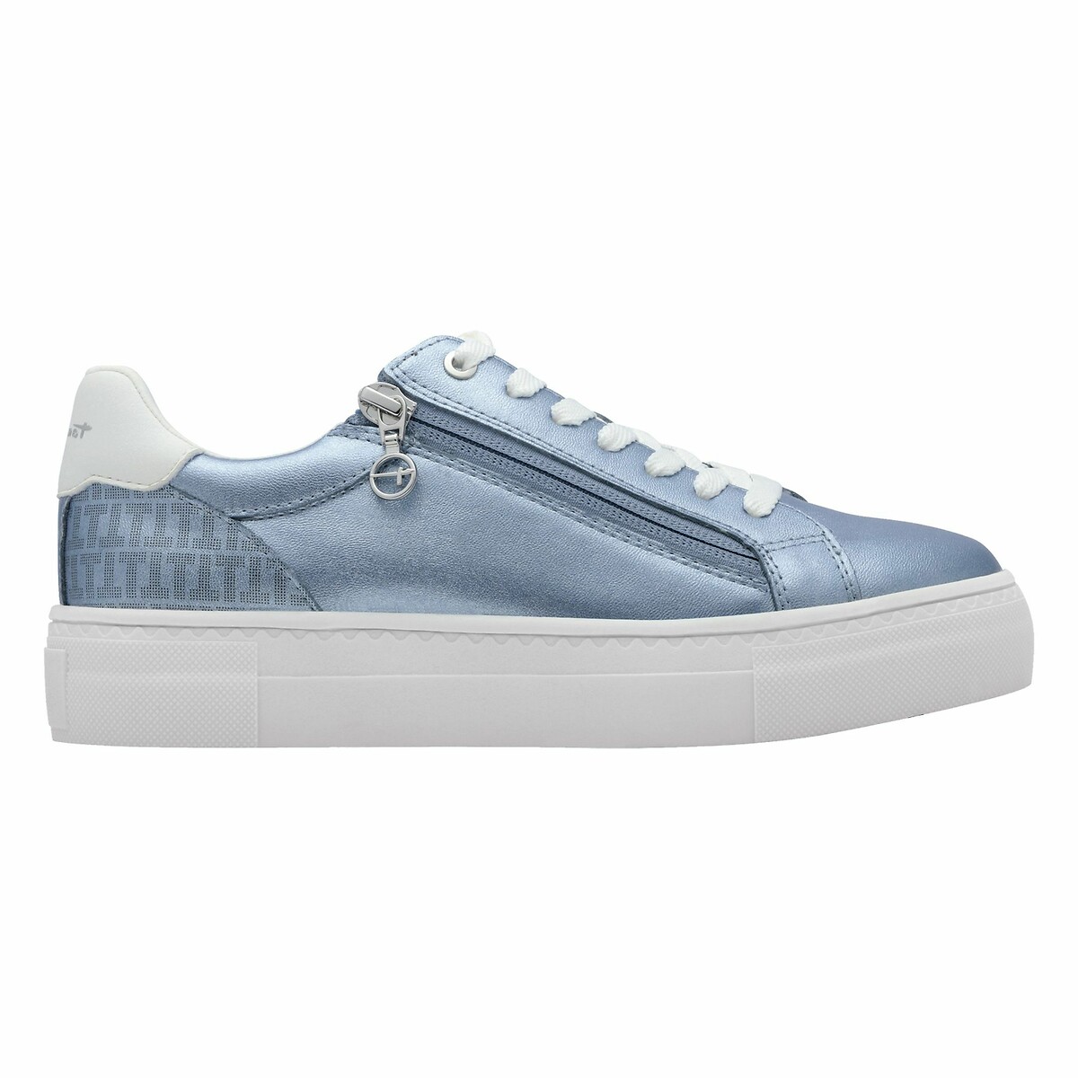 Tamaris Women's Blue Zip-Up Trainers Size 38 (5)