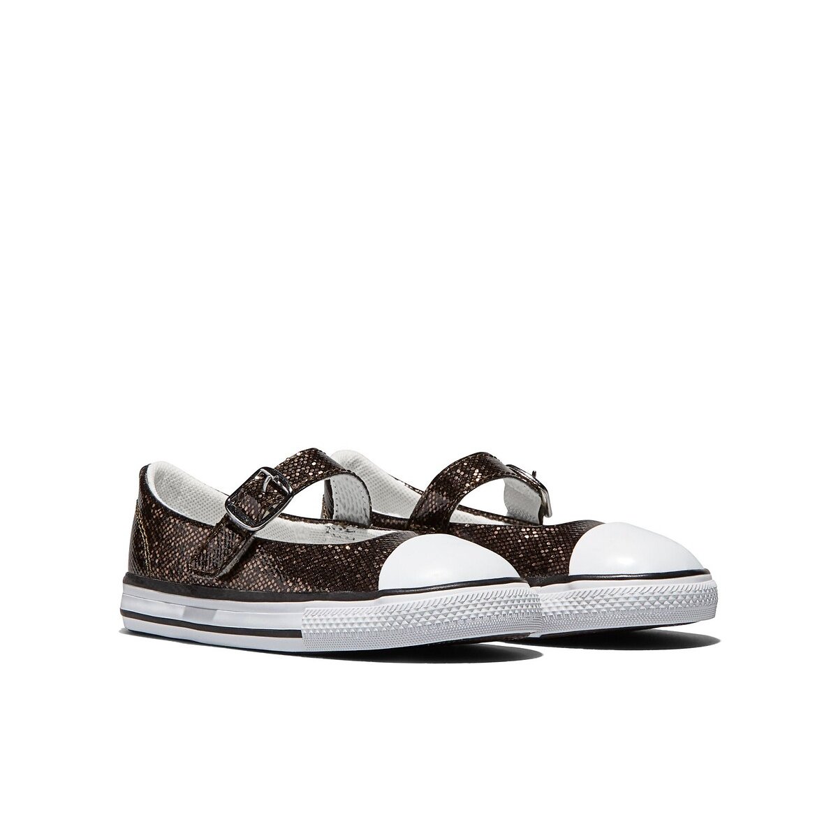Converse Ctas Dainty Mary Jane Shine Ballet Pumps Bronze Size 25 Kids