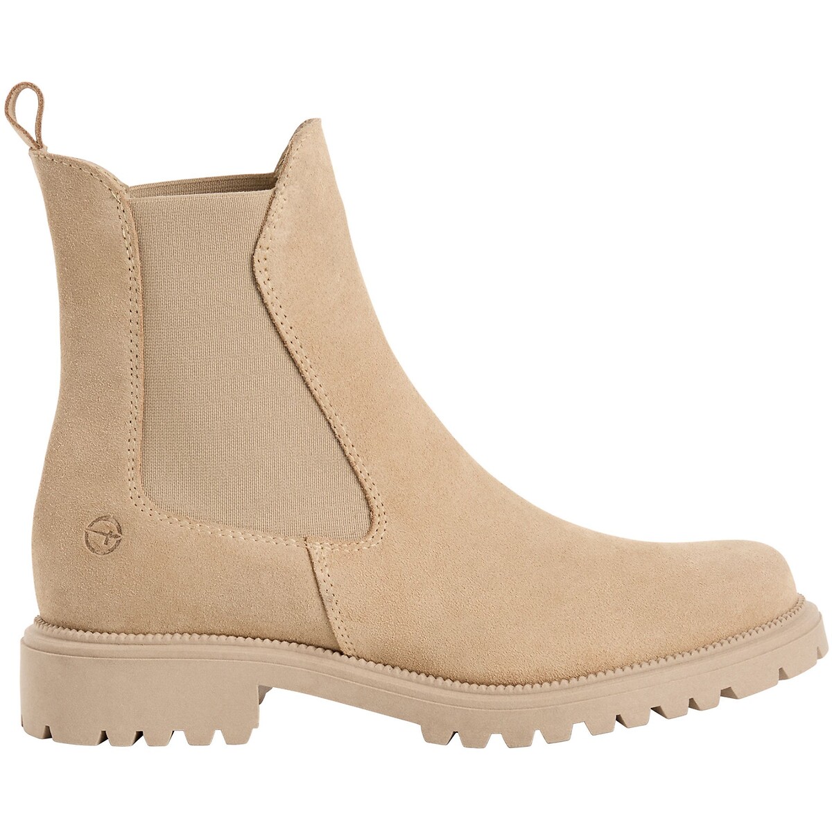 Tamaris Leather Chelsea Boots Women's Beige Size 41 (7)
