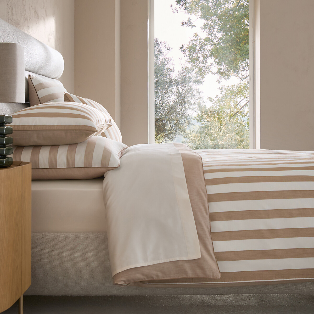 Am.pm Duvet Cover In Cotton Percale, Bleuenna Unisex Chestnut Superking (260X240cm)