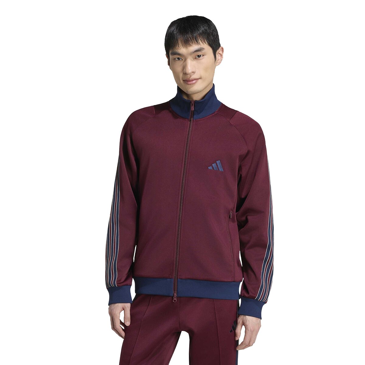 Adidas Sportswear High Neck Sweatshirt Men's Dark Brown Medium