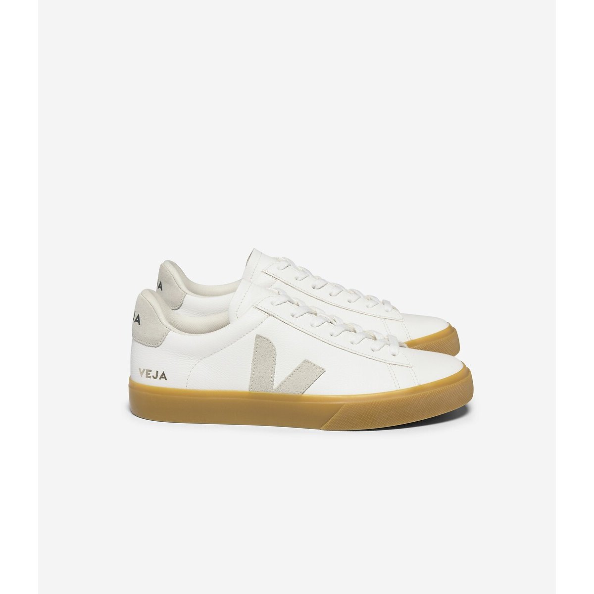 Veja Men's White/Natural Campo Leather Trainers Size 40 (6.5)