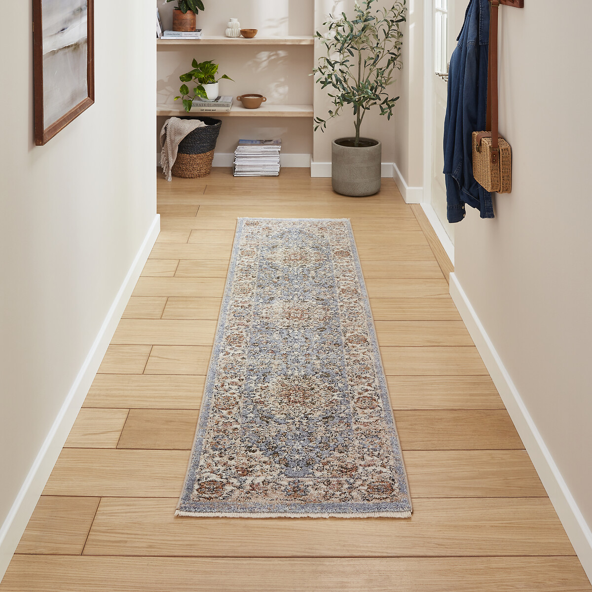 So'home Blue/Terracotta Vintage Border Faded Runner
