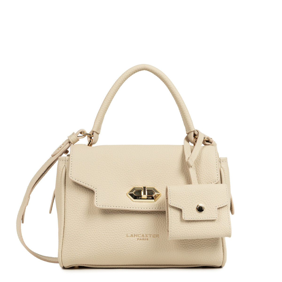 Lancaster Toro Grace Leather Handbag With Flap And S Clasp Women's Vanilla