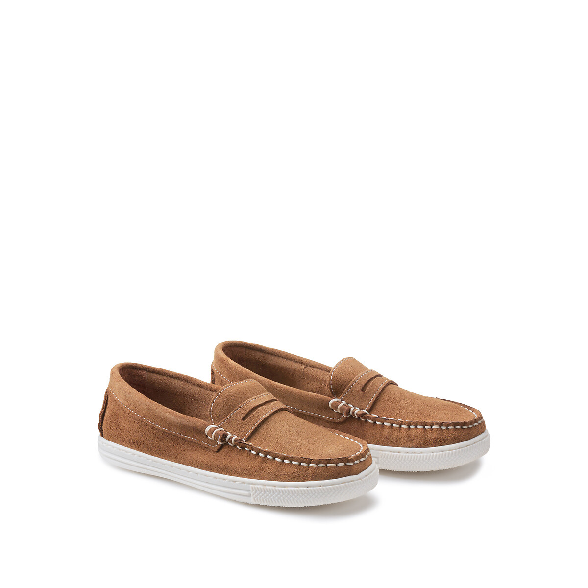 La Redoute Collections Suede Boat Shoes Camel Size 36 (3.5)