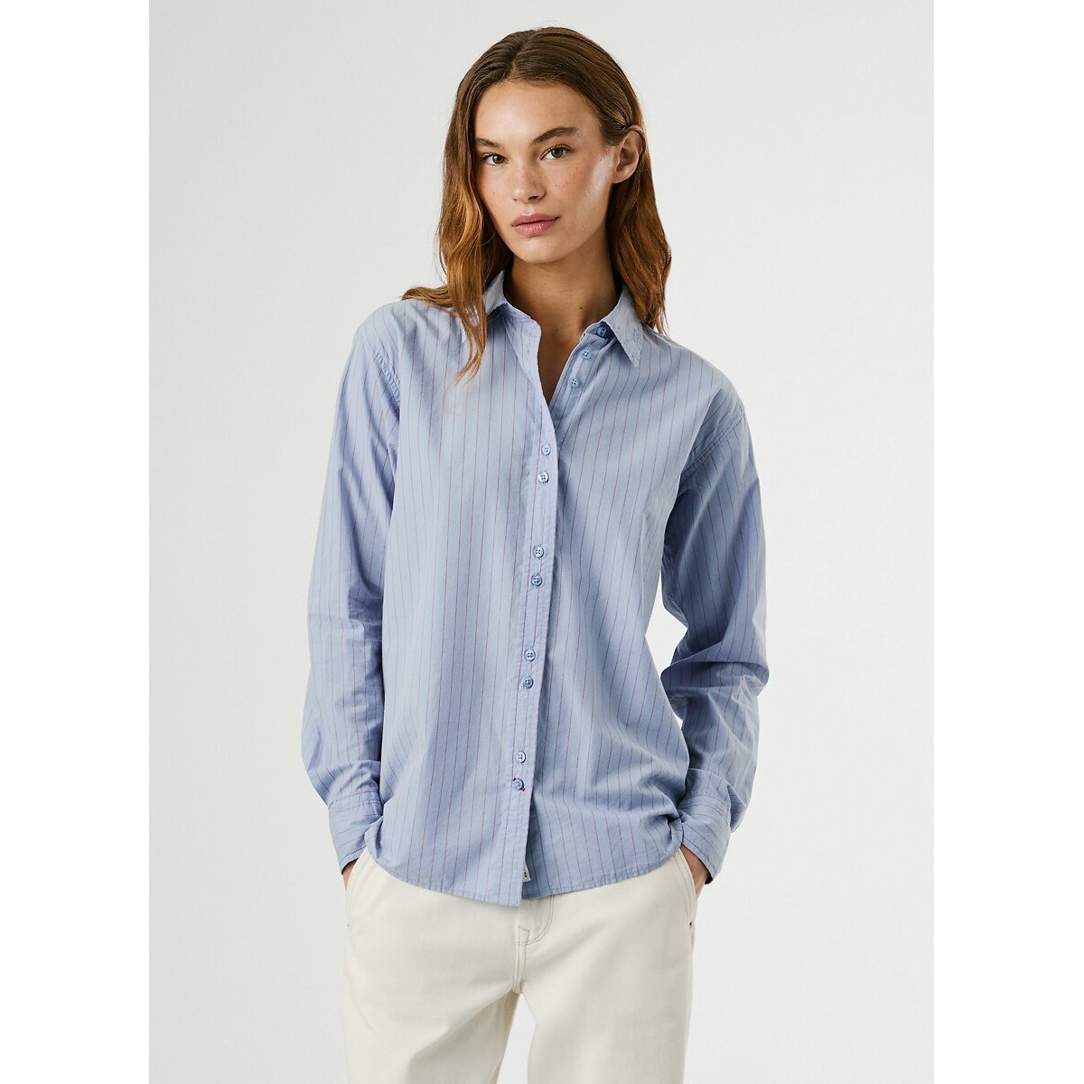 Pepe Jeans Lyric Striped Shirt Women's Blue Small