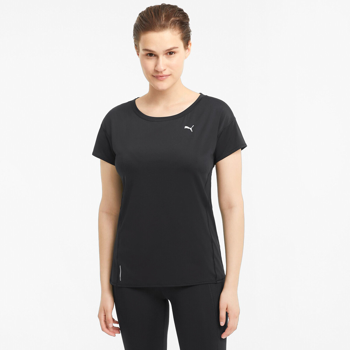 Puma Crew Neck T-Shirt With Short Sleeves Women's Black Extra Small
