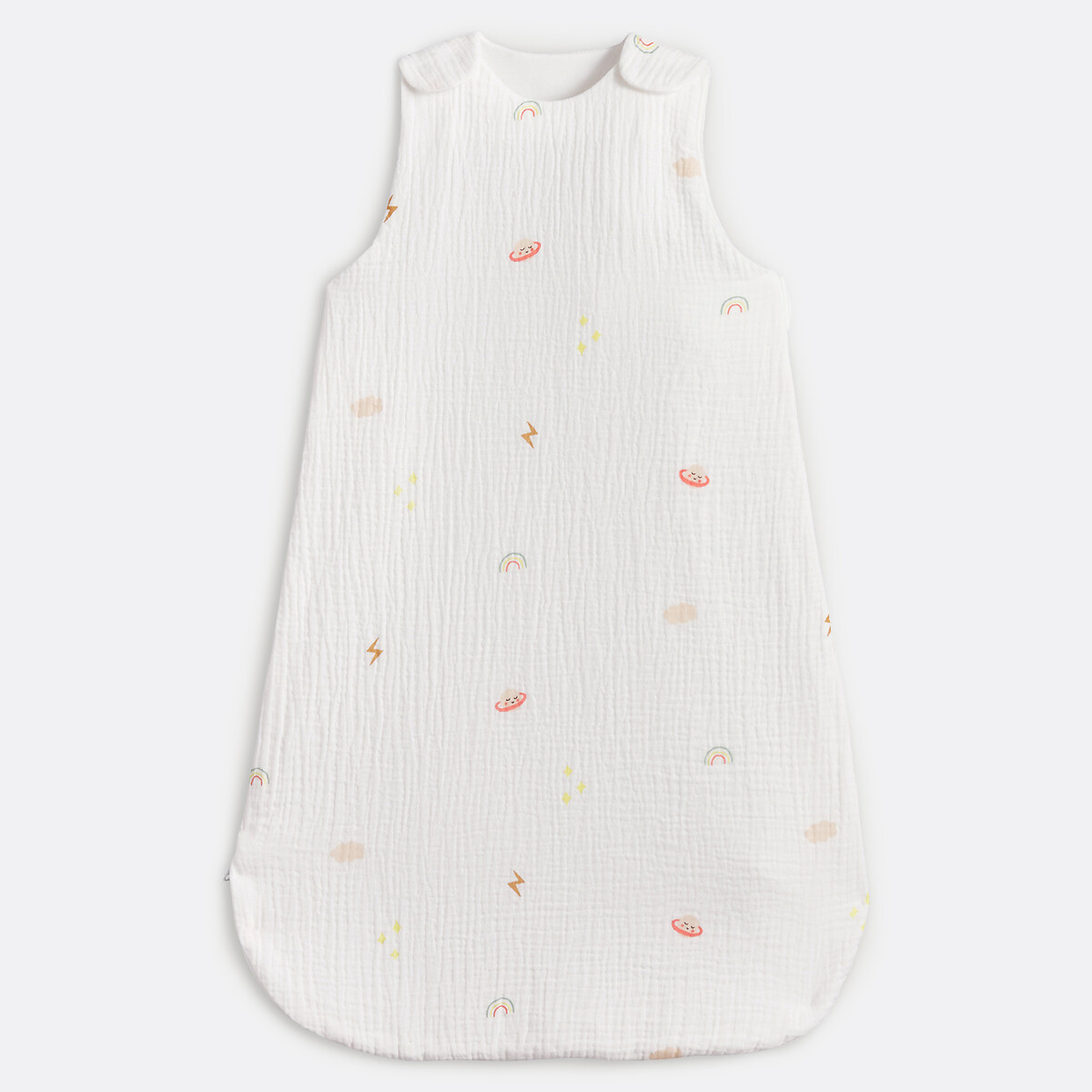 La Redoute Interieurs Diego Planet Print Cotton Muslin Summer Sleep Bag Ecru Print 2Y (86Cm) Infant