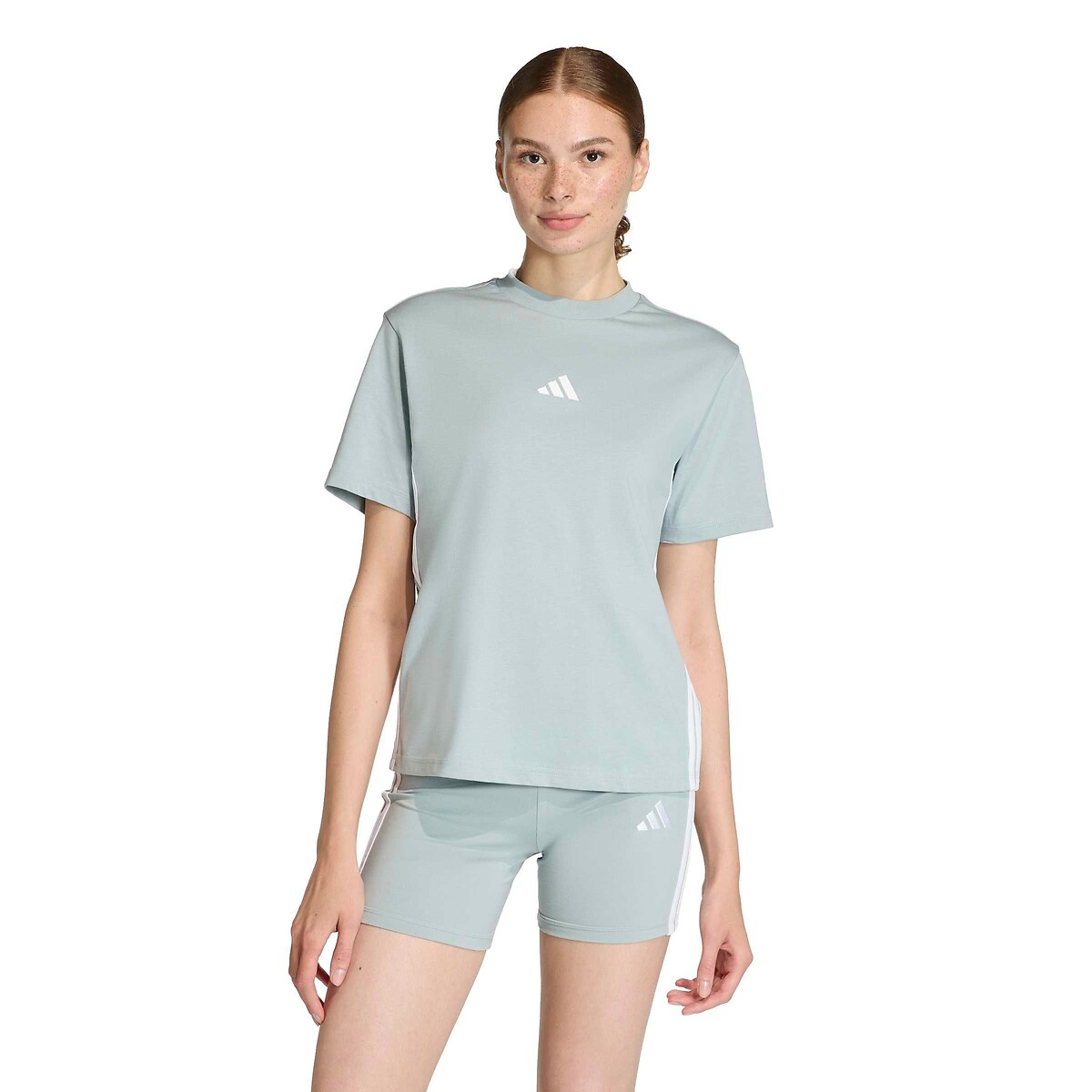 Adidas Sportswear Essentials 3-Stripes T-Shirt Women's Sage Green Medium