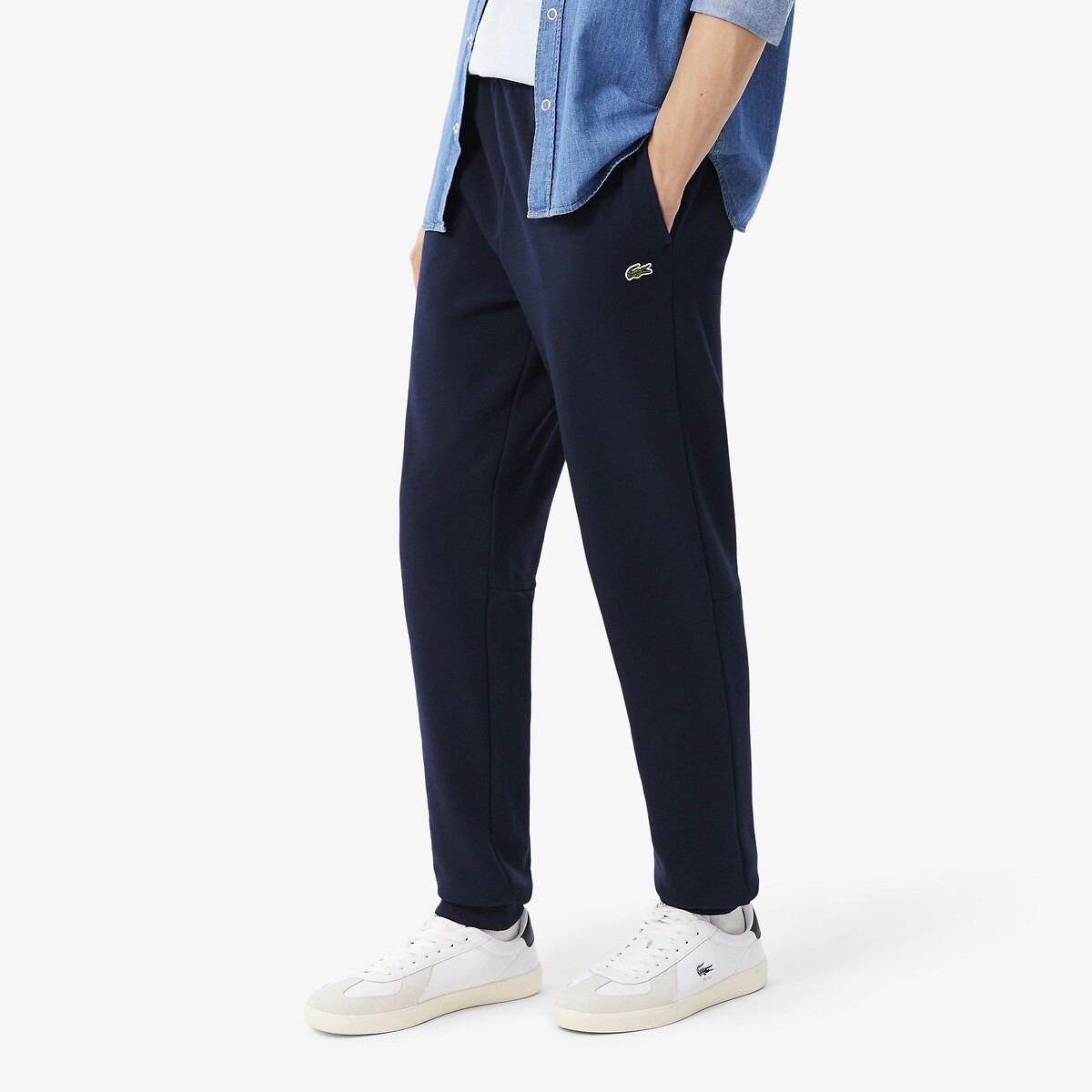 Lacoste Tapered Fit Fleece Joggers Men's Navy Blue Medium