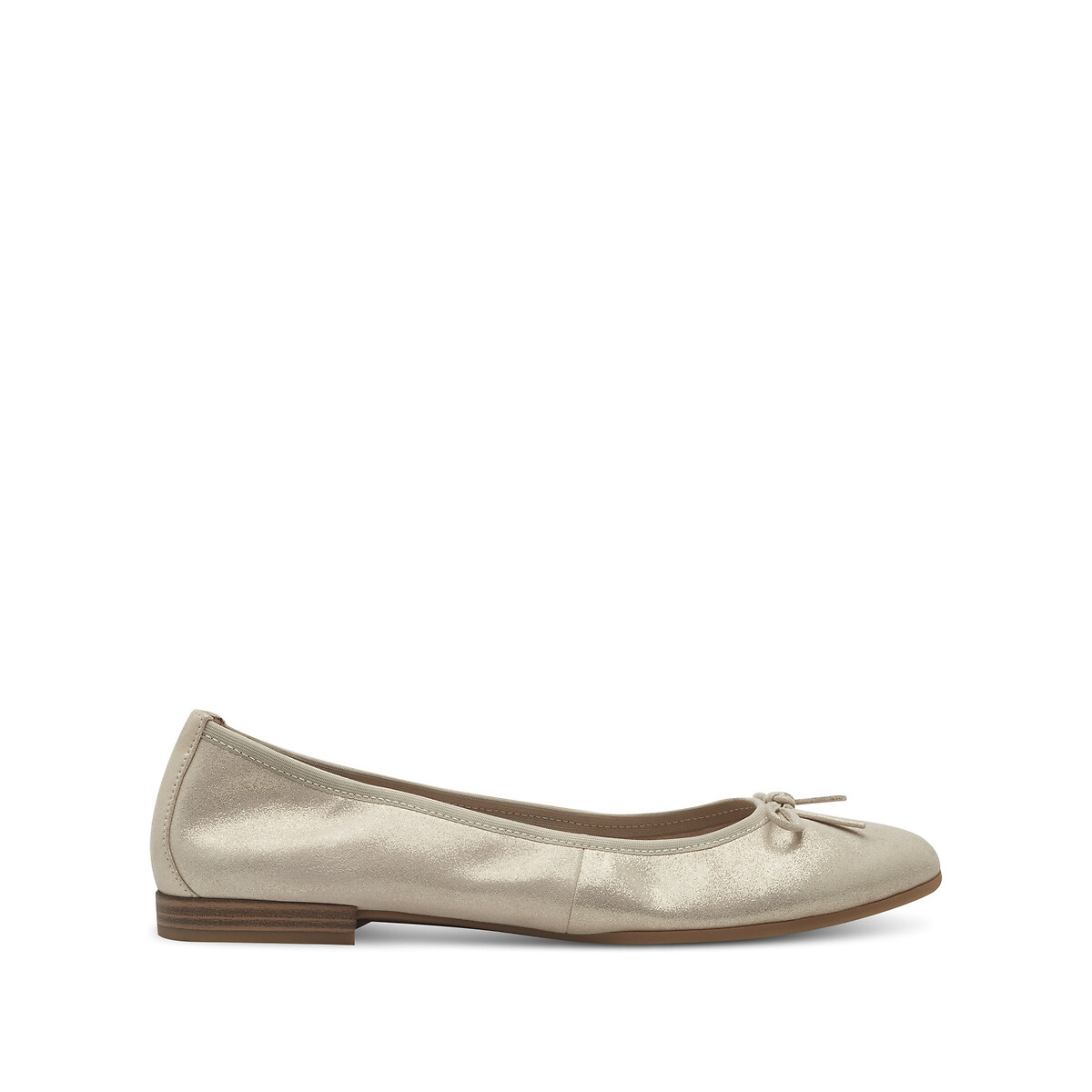 Tamaris Leather Ballet Pumps Women's Champagne Size 36 (3.5)
