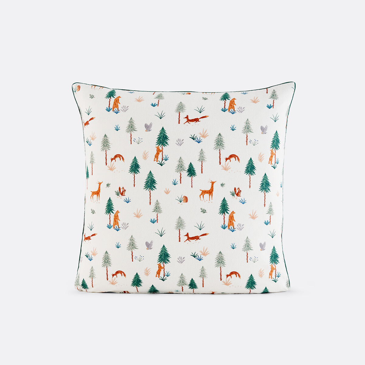 LA REDOUTE INTERIEURS Kussensloop voor kinderen, flanel, dierenprint, GRIZZLY