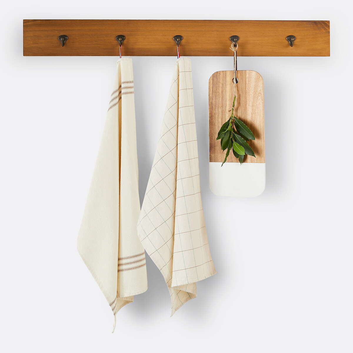 Lote de 2 paños de cocina de algodón, Constantin. Talla lote de 2. Color Beige