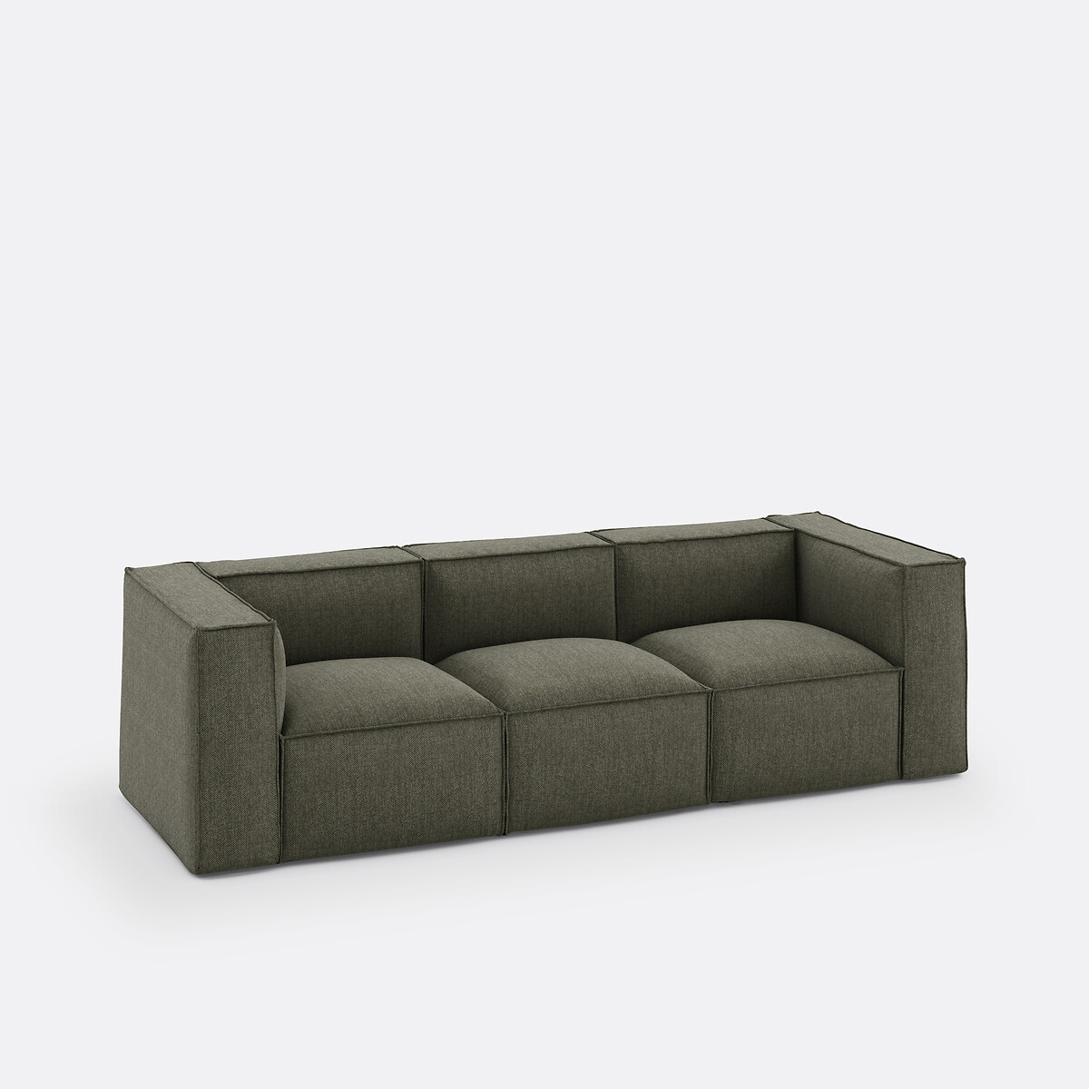 Canapé Modulable, 3 Places, En Tissu Texturé, SEVEN — vue 3