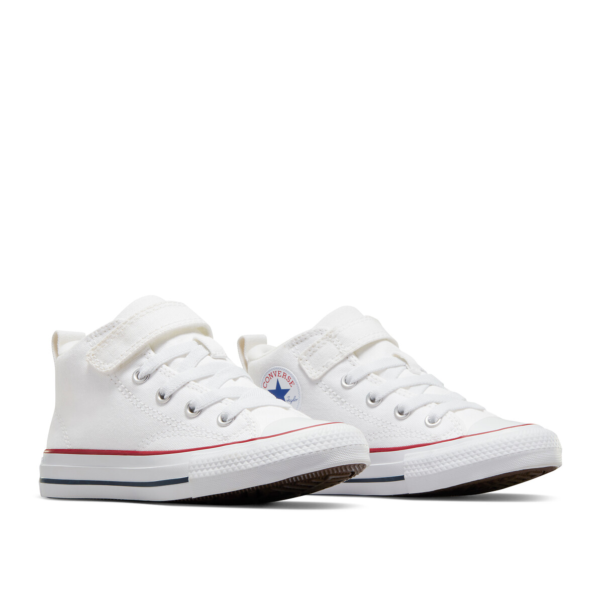 Converse All Star Malden Street Mid Foundation Canvas High Top Trainers White Size 31 Kids