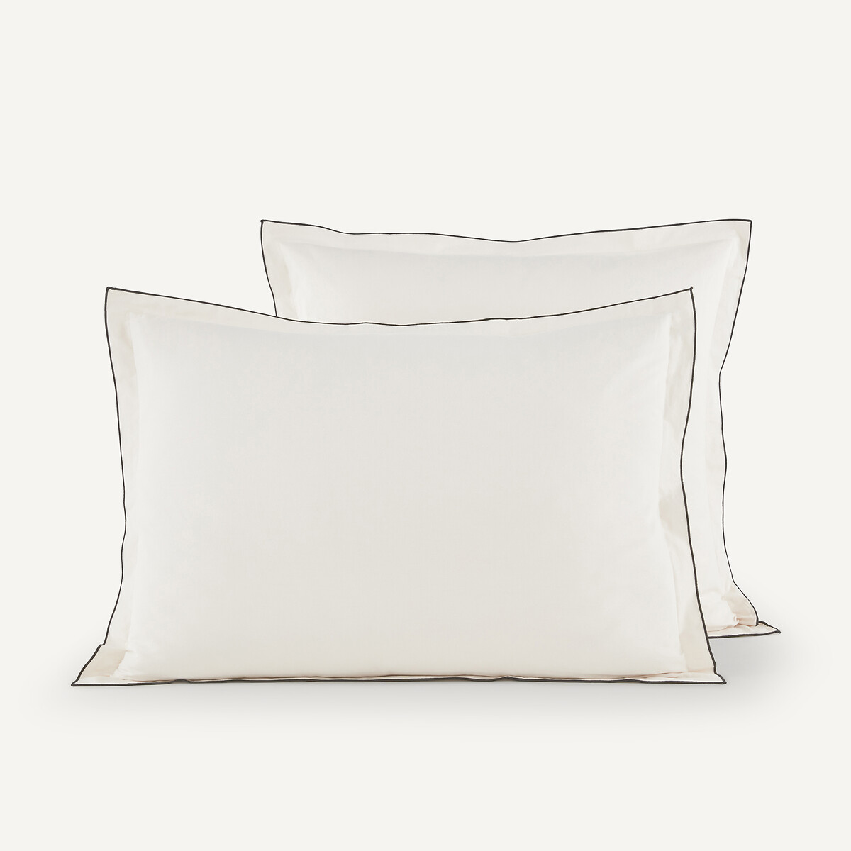Am.pm Organic Washed Cotton Voile Pillowcase Unisex Chalk Square (65X65cm)