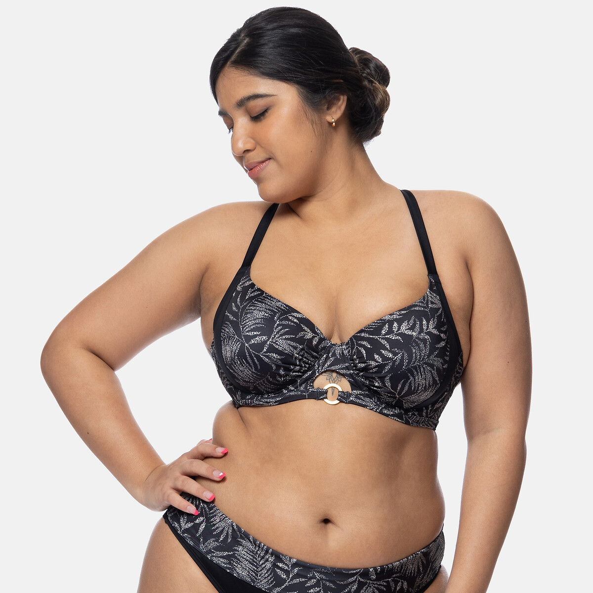 Dorina Sujetador de bikini push-up Kaduna. Talla 95C. Color Negro